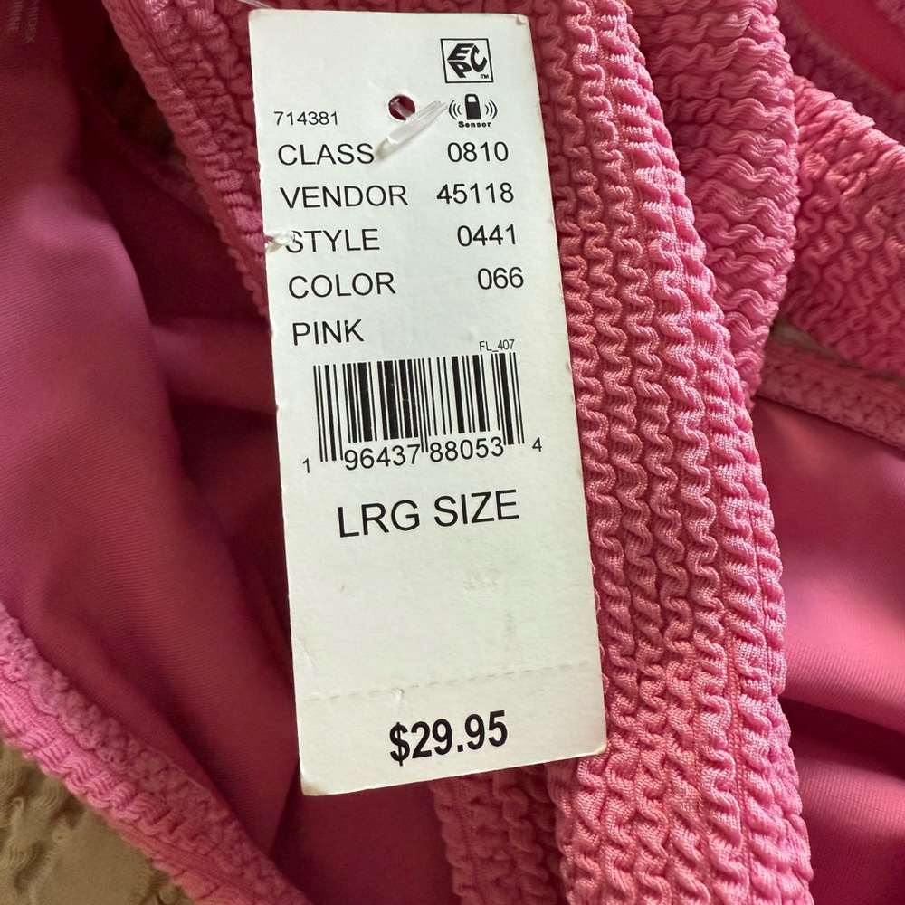 NEW PacSun Pink Knit Bikini‎ Top Size L - Picture 3 of 5